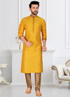 Yellow Colour Rangbaaz Vol 20 Designer function wear Stylish Dupion Silk Readymade Mens Kurta Payjama Collection 2025